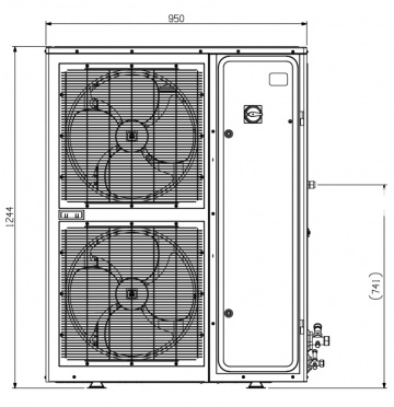 Dimensiuni Copeland EasyCool ZXDE-060E-TFD-454